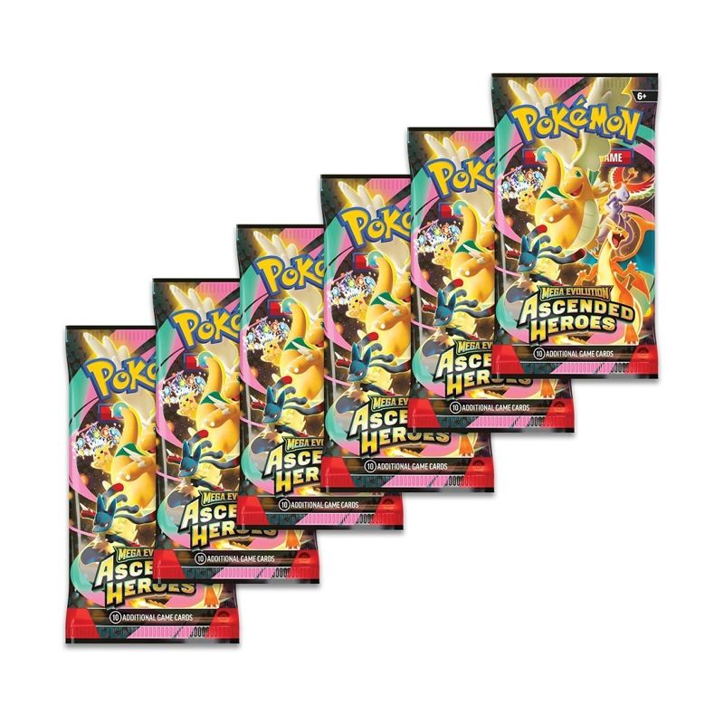 English Pokémon TCG Mega Evolution—Ascended Heroes Booster Bundle (6 Packs) Booster bundle