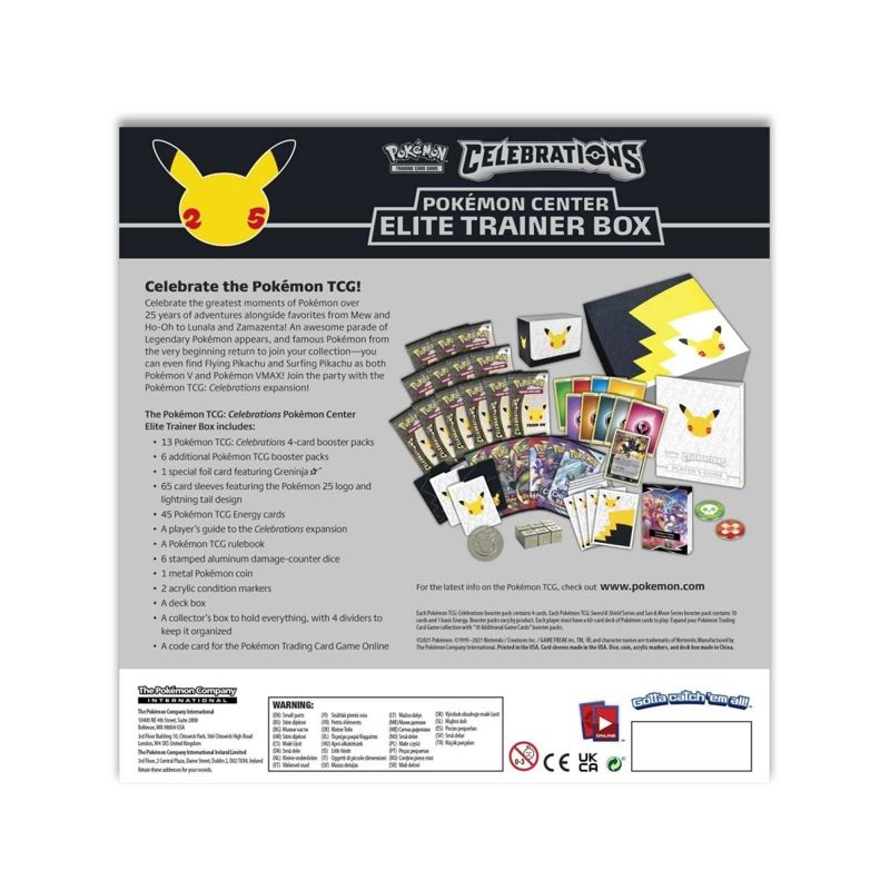 English Pokémon TCG Celebrations Pokémon Center Elite Trainer Box Elite Trainer Box