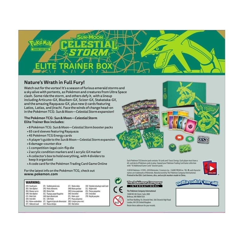 English Pokémon TCG Sun & Moon—Celestial Storm Elite Trainer Box Elite Trainer Box