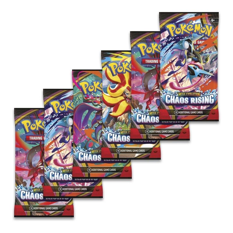English Pokémon TCG Mega Evolution—Chaos Rising Booster Bundle (6 Packs) Booster bundle