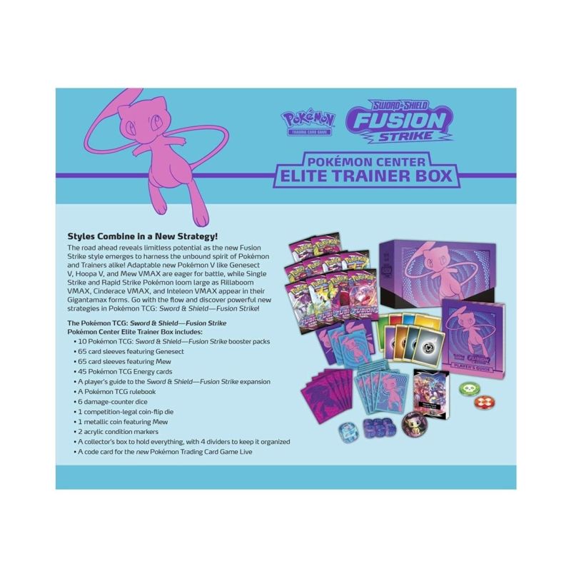 English Pokémon TCG Sword & Shield—Fusion Strike Pokémon Center Elite Trainer Box Elite Trainer Box