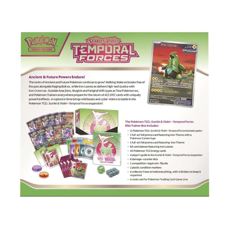 English Pokémon TCG Scarlet & Violet—Temporal Forces Pokémon Center Elite Trainer Box (Iron Leaves) Elite Trainer Box